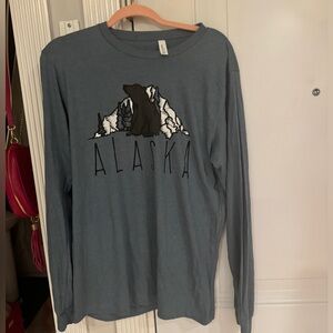 Cute Bear Alaska Long Sleeve Comfy Tee